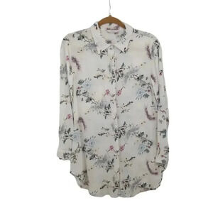 {Refka} Floral Print Long Sleeve Tunic Blouse Size 38
